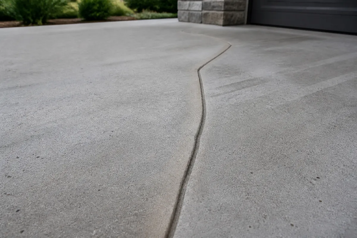 Crack cleaning and prep example for Concrete Crack Repairs
