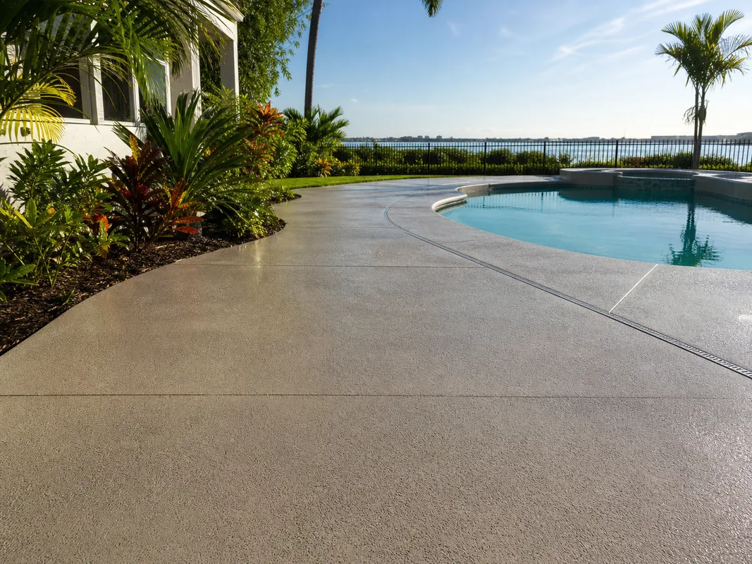 well-maintained concrete crack repair surface in Sarasota, Florida