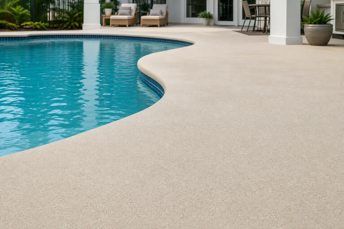 Pool deck overlays example for Concrete Overlays