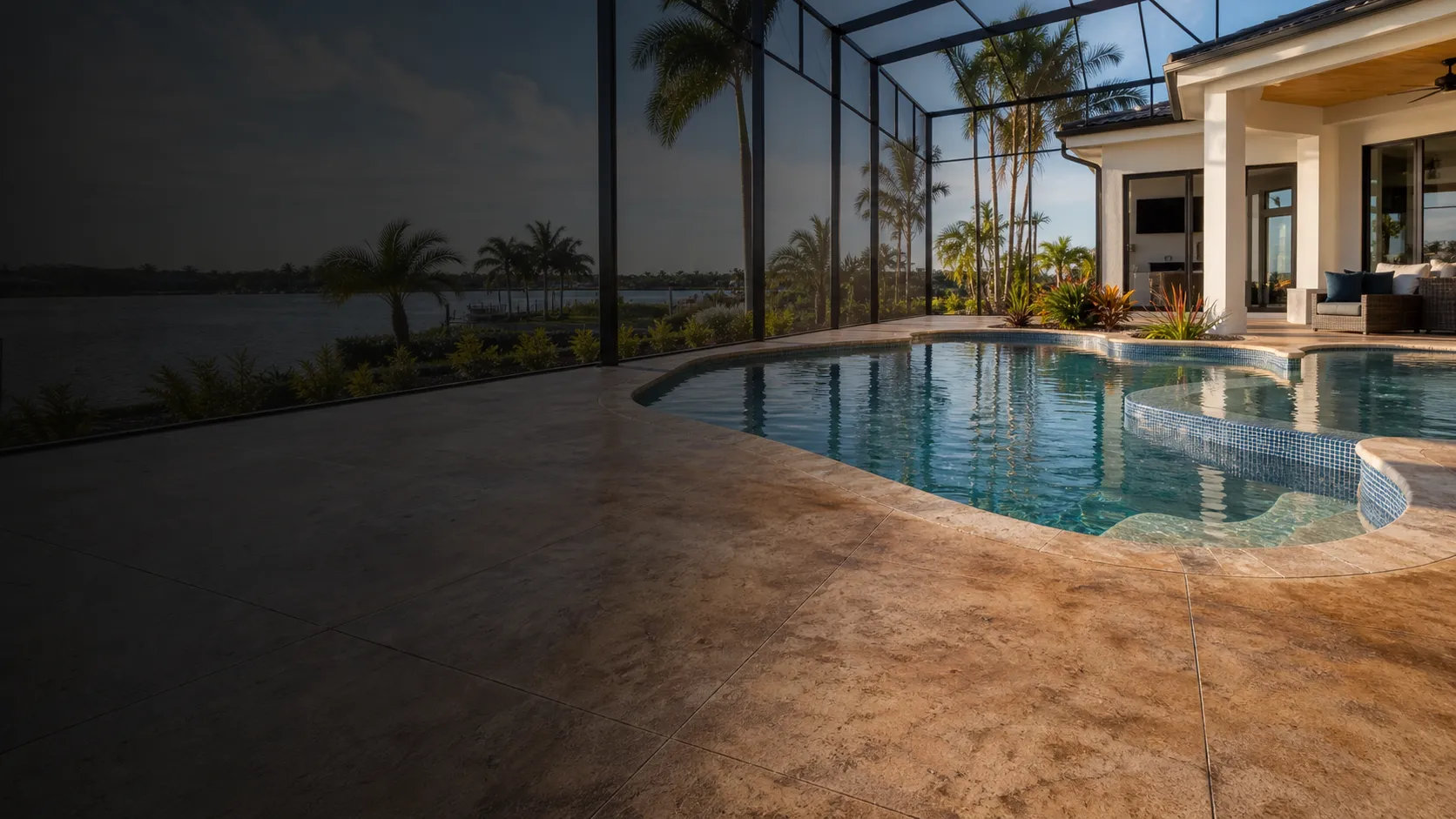 concrete staining in Sarasota, Florida by Concrete Decor Pros