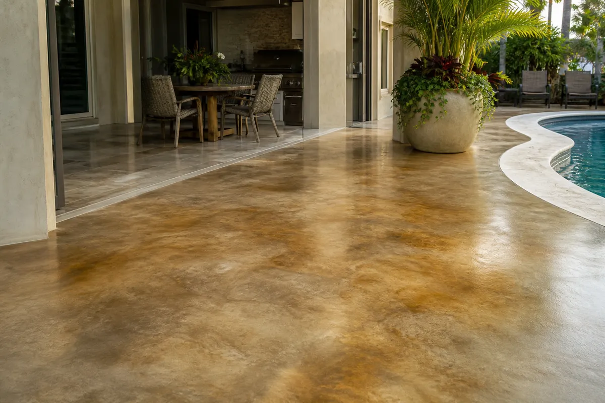 Concrete staining example for Decorative Concrete