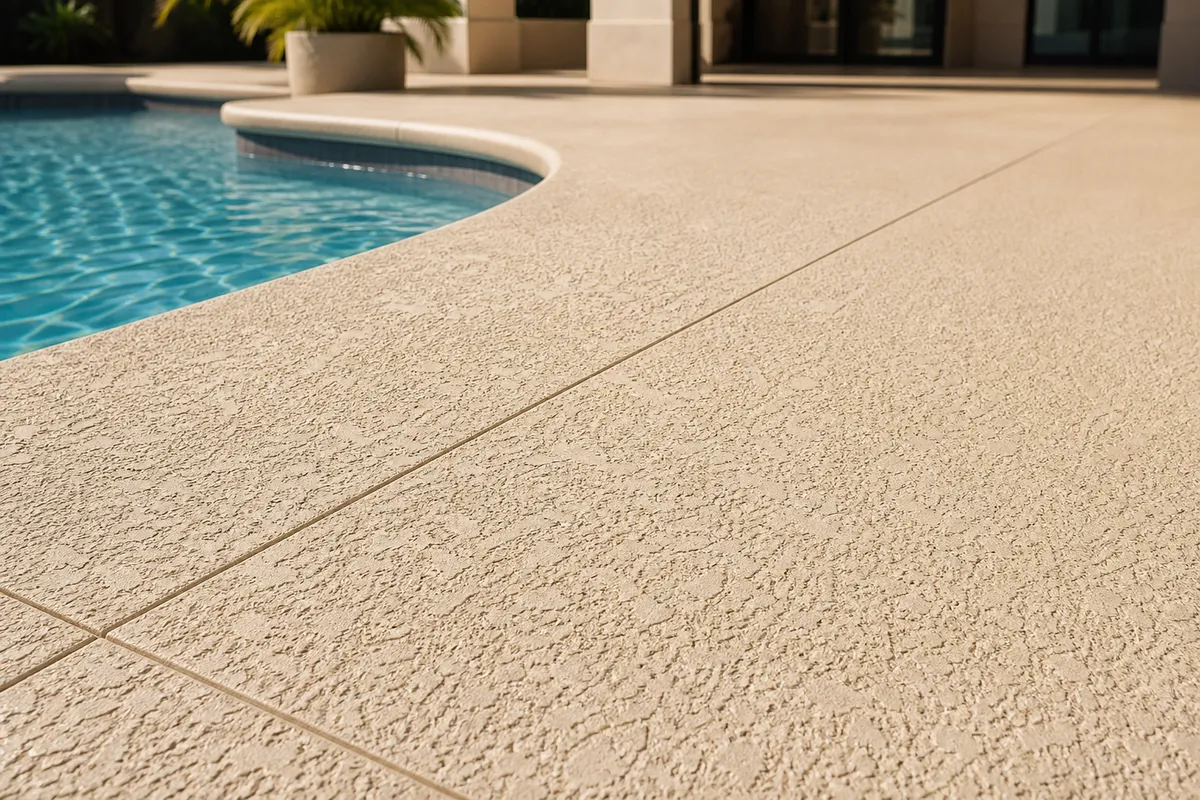 Pool deck knockdown texture example for Decorative Concrete