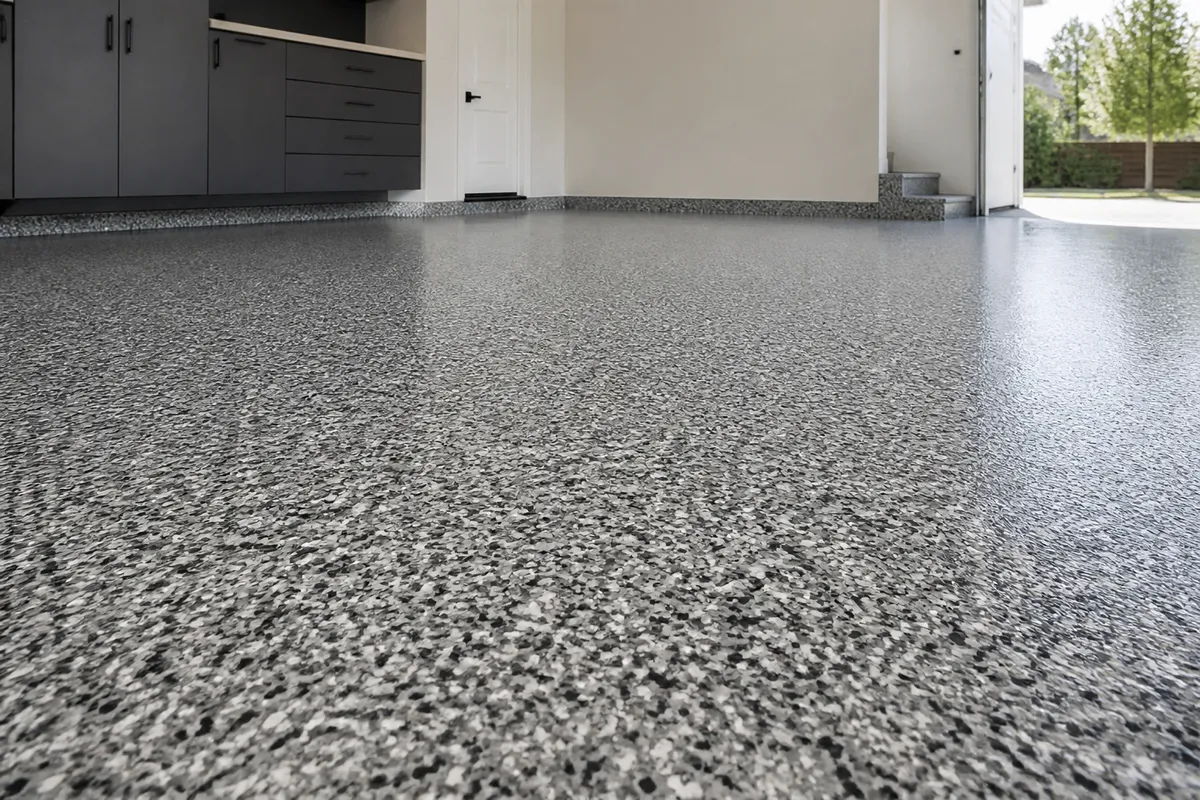 Decorative flake epoxy example for Epoxy Flooring