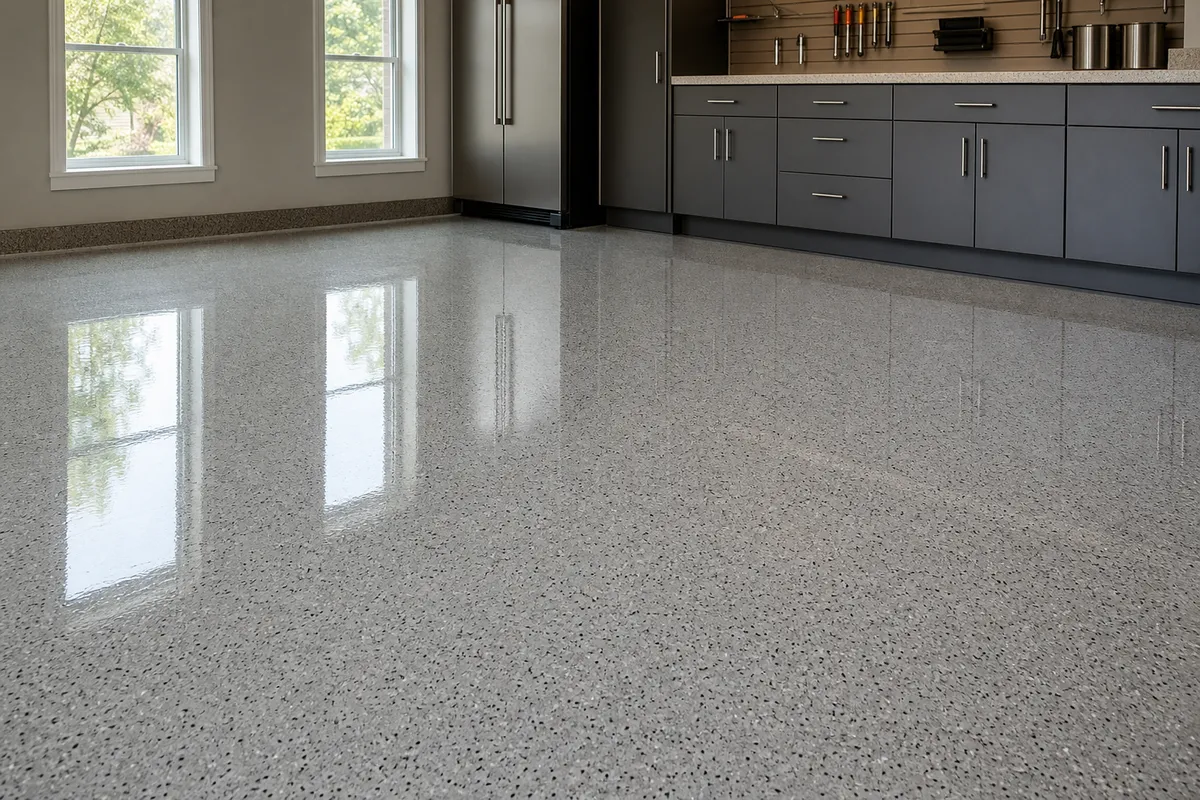 High-gloss finish options example for Epoxy Flooring