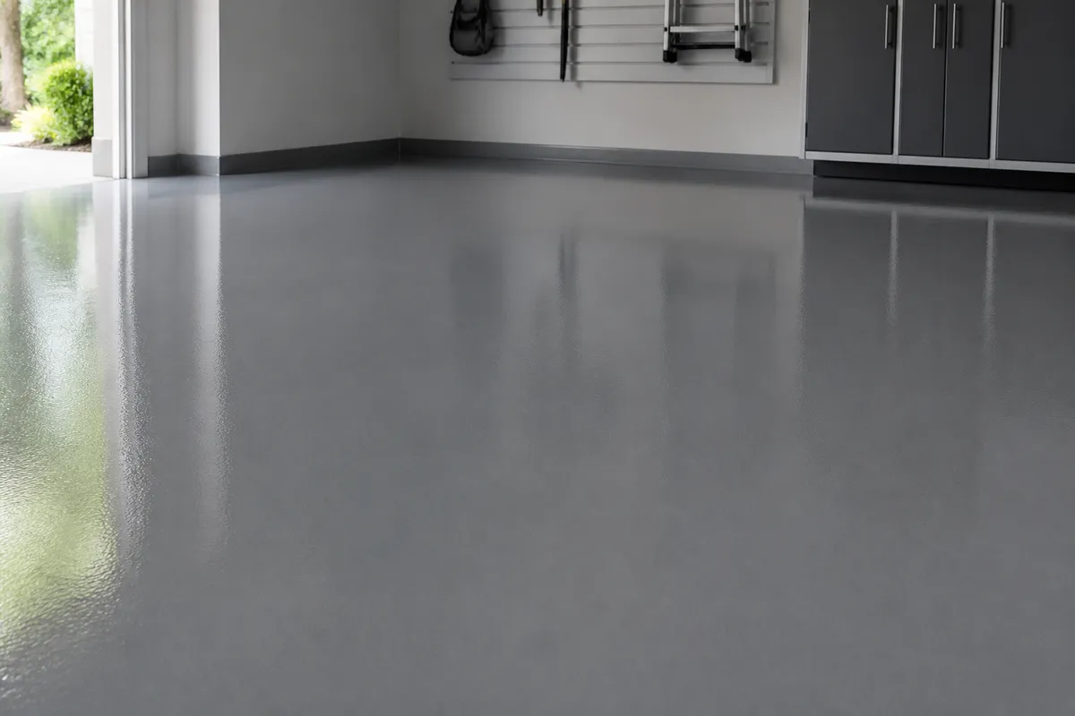Solid color epoxy example for Epoxy Flooring