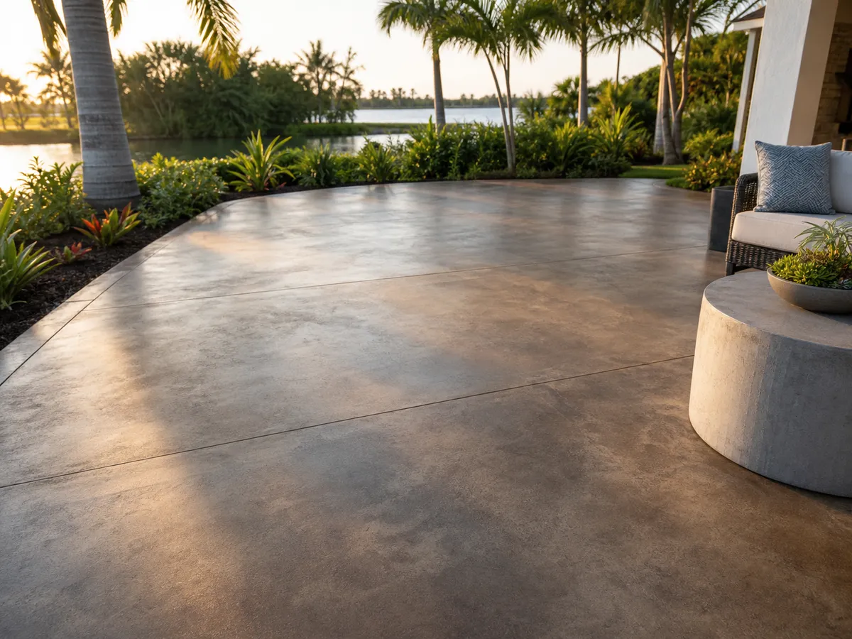 concrete stain patio in Osprey, Florida