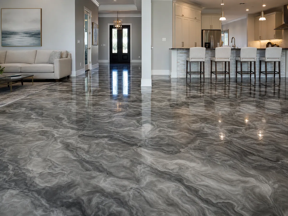 metallic epoxy floor in Sarasota, Florida