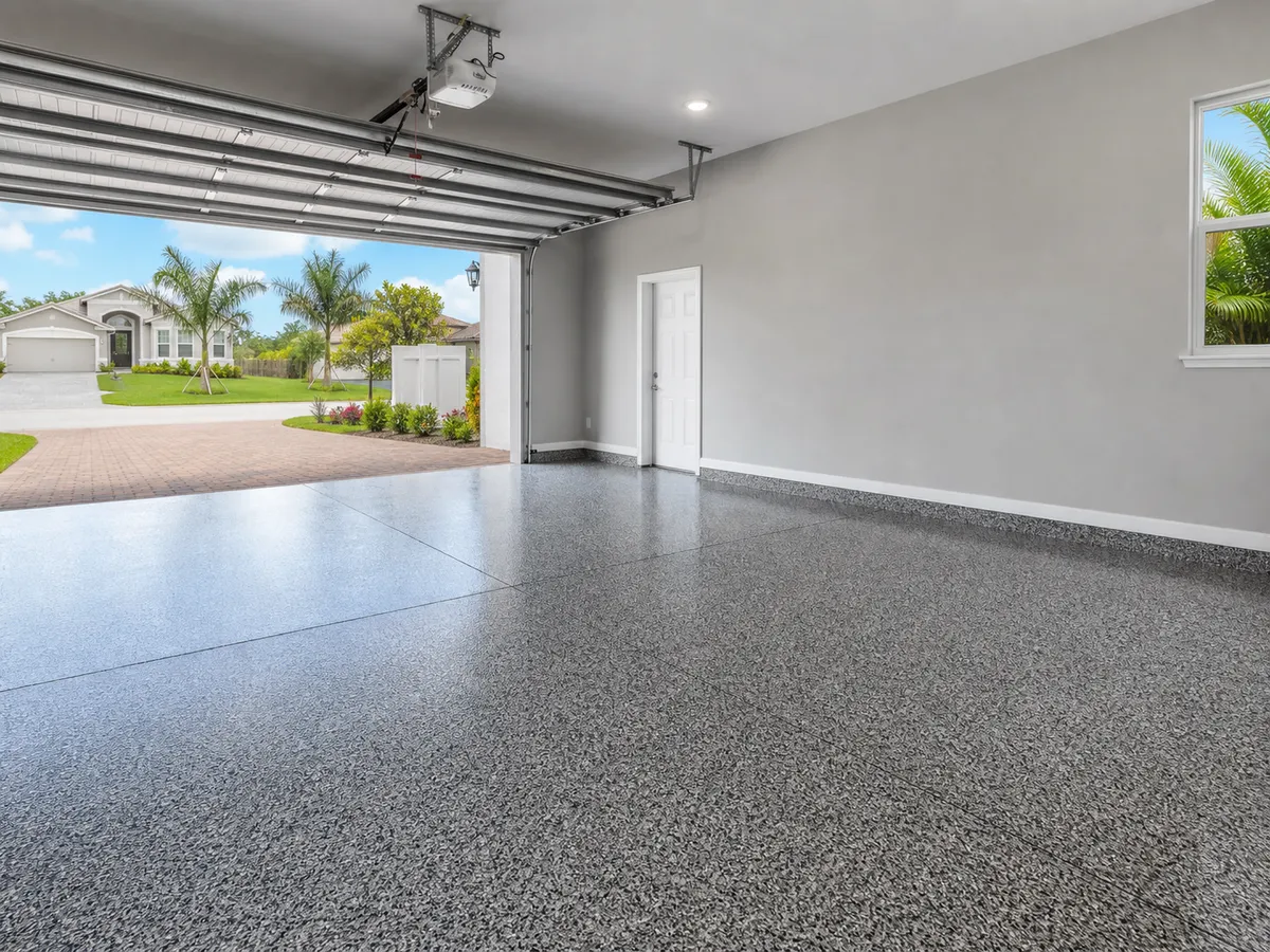 polyaspartic garage floor in North Port, Florida