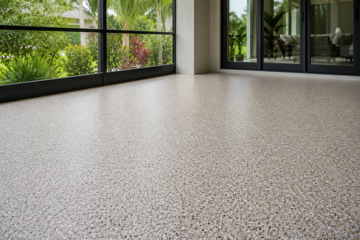 Decorative flake systems example for Lanai Coatings