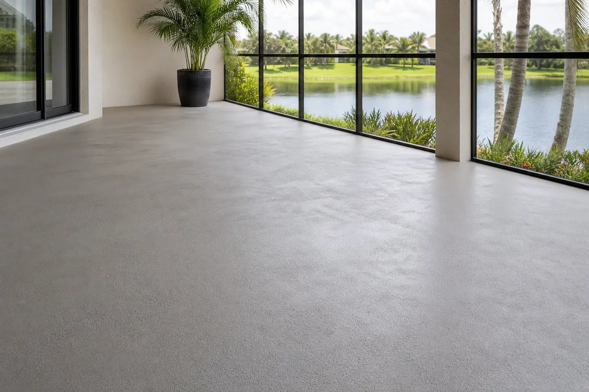 Overlay repairs for worn slabs example for Lanai Coatings