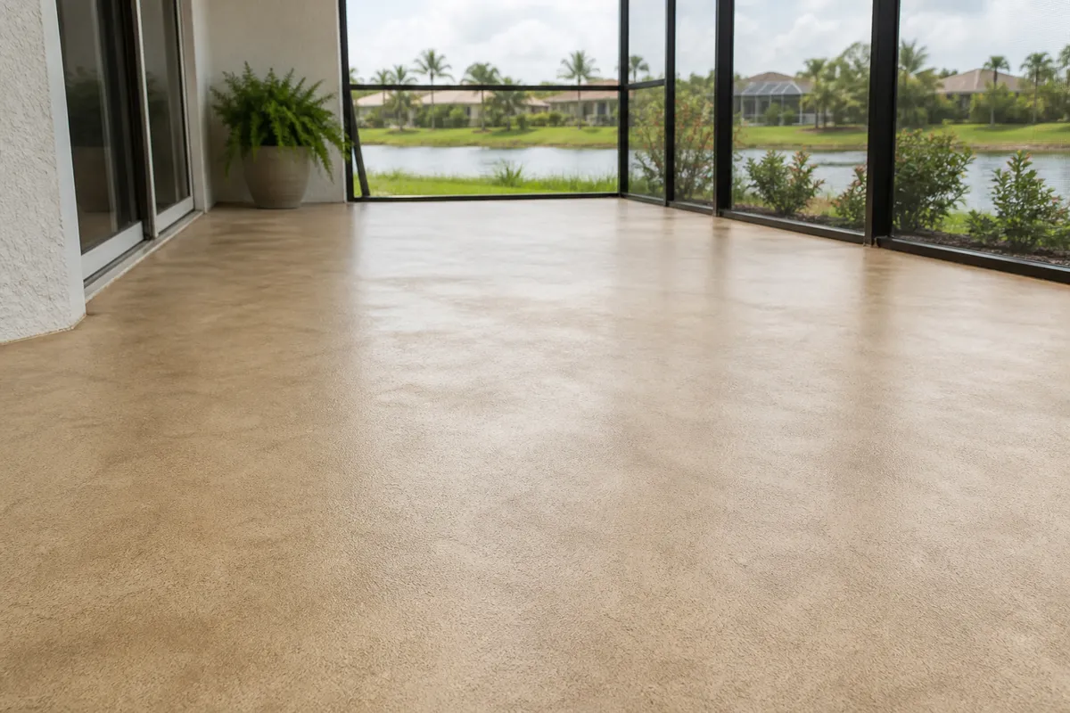Stain and seal finishes example for Lanai Coatings