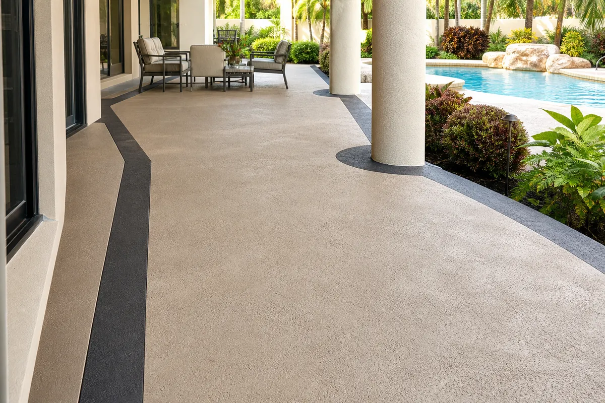 Border and color accents example for Patio Coatings