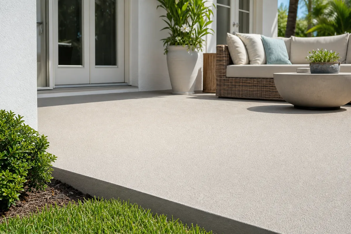 Thin overlay systems example for Patio Coatings