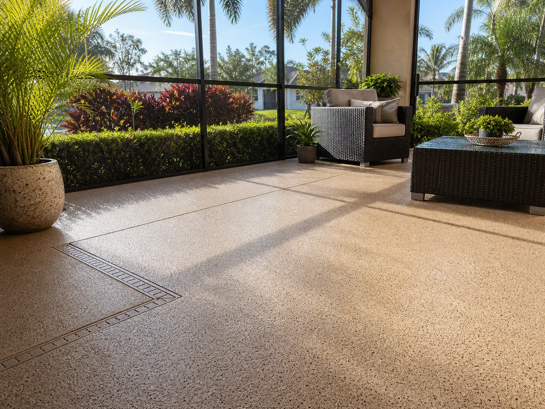 well-maintained patio coating surface in Sarasota, Florida