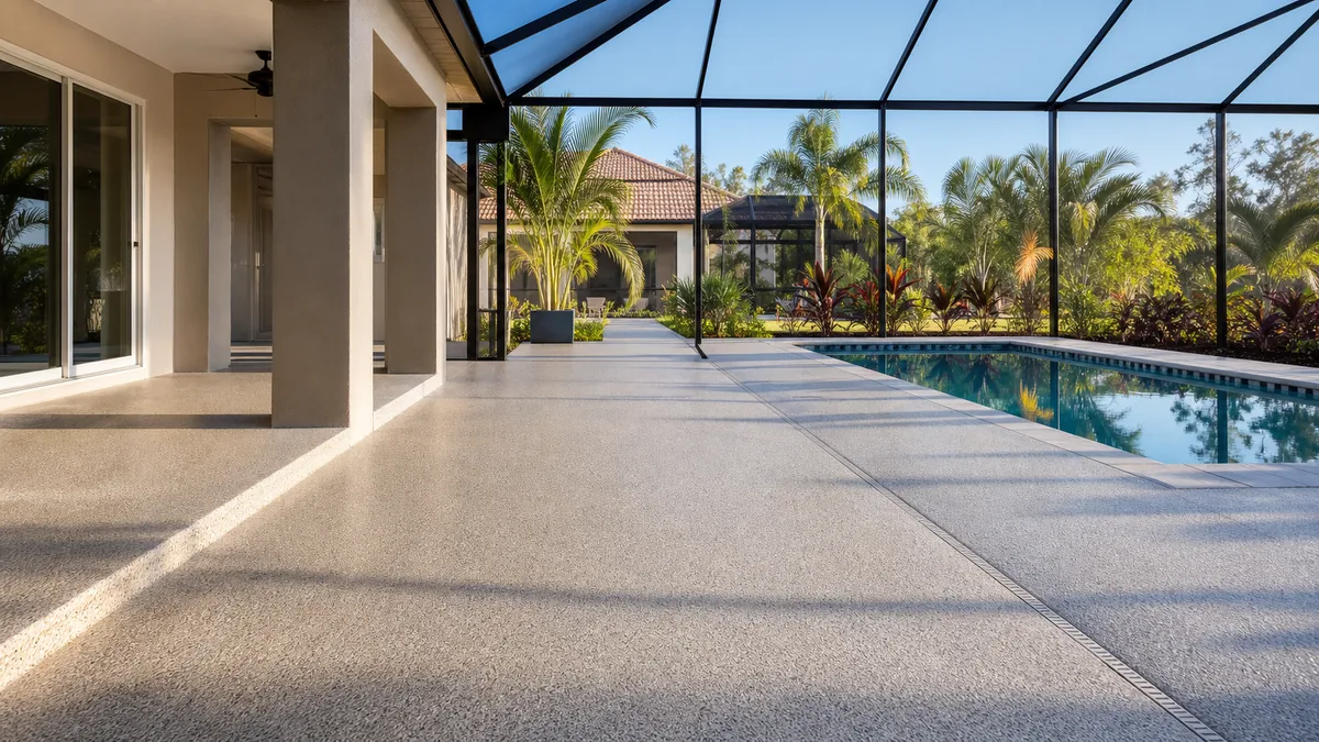 residential decorative concrete coating in Apollo Beach, Florida