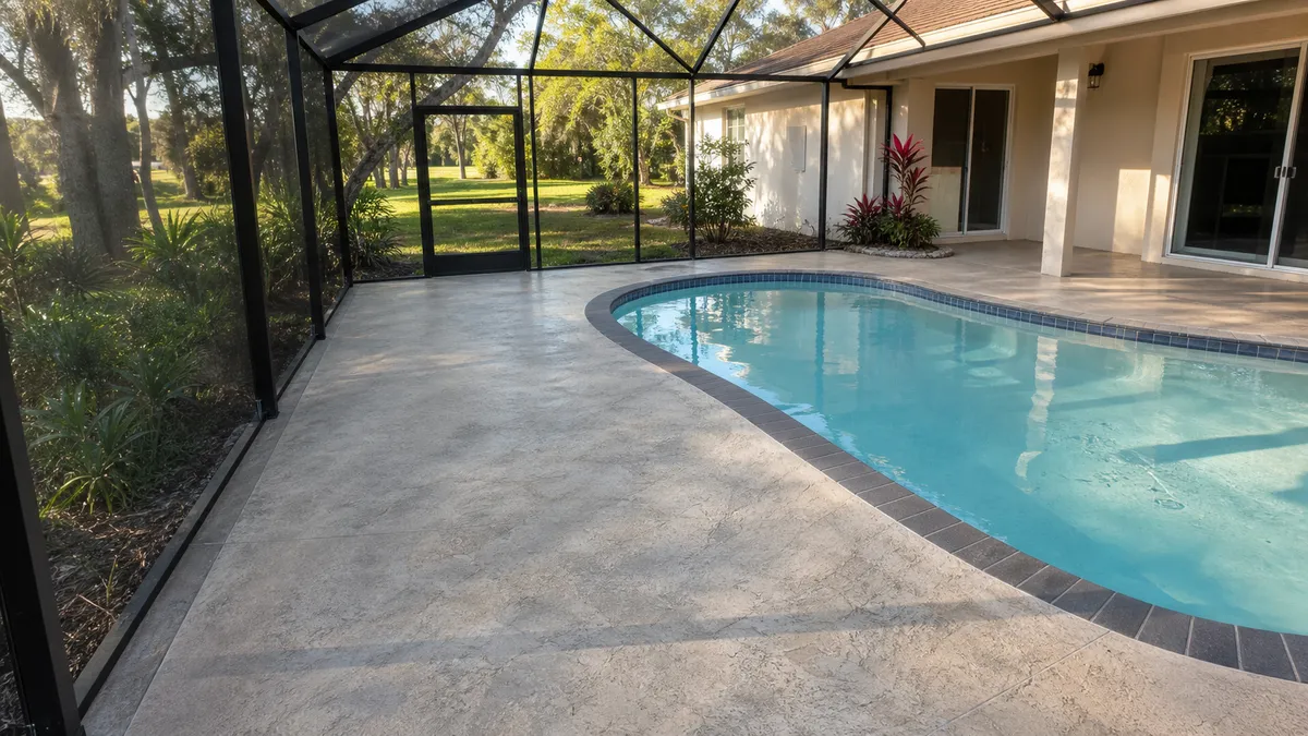 residential decorative concrete coating in Arcadia, Florida