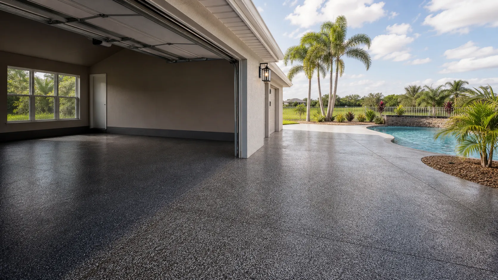 decorative concrete coating project by Concrete Decor Pros in Bowling Green, Florida