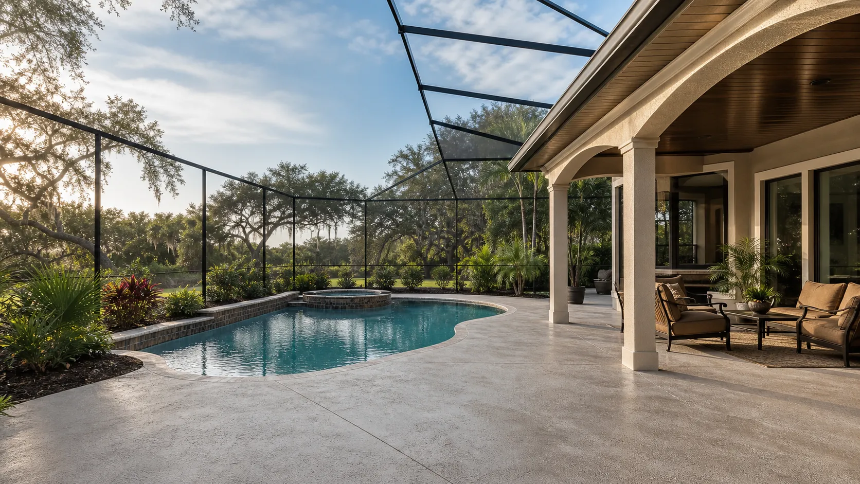 residential decorative concrete coating in Bradenton, Florida