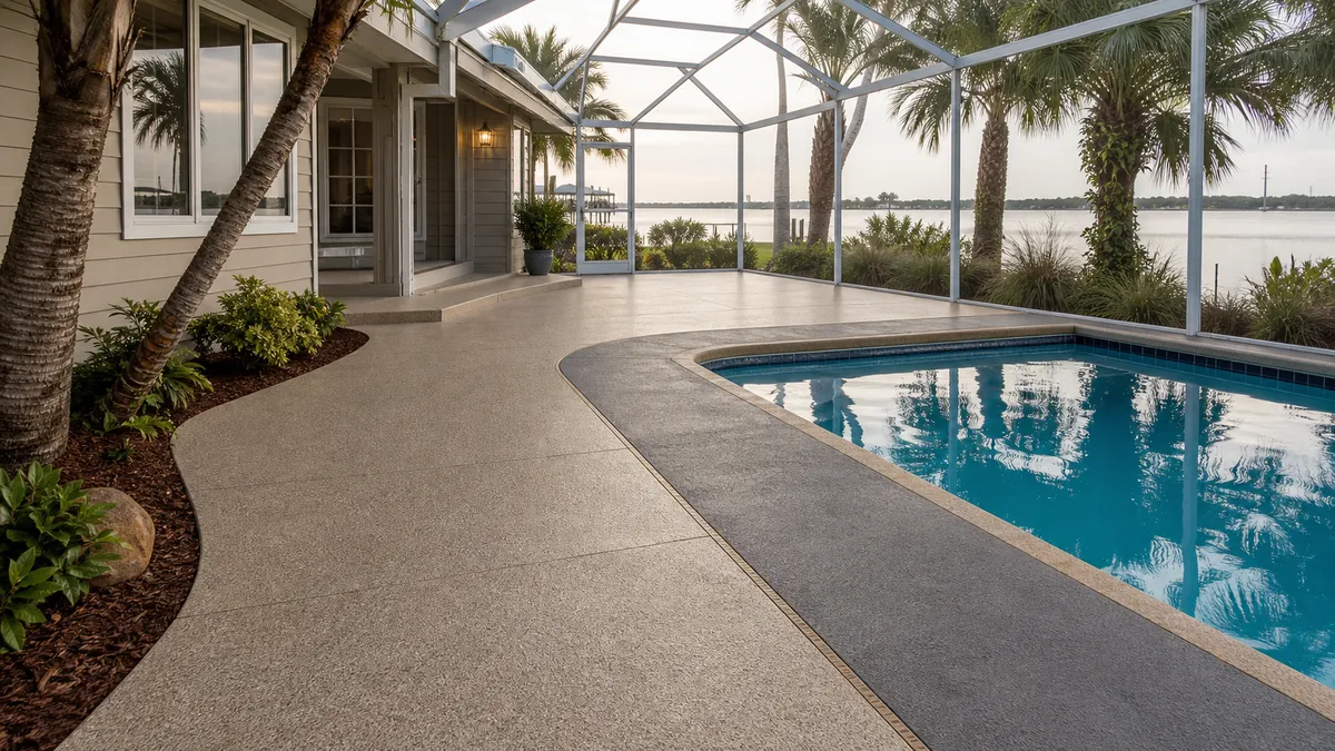 residential decorative concrete coating in Cortez, Florida