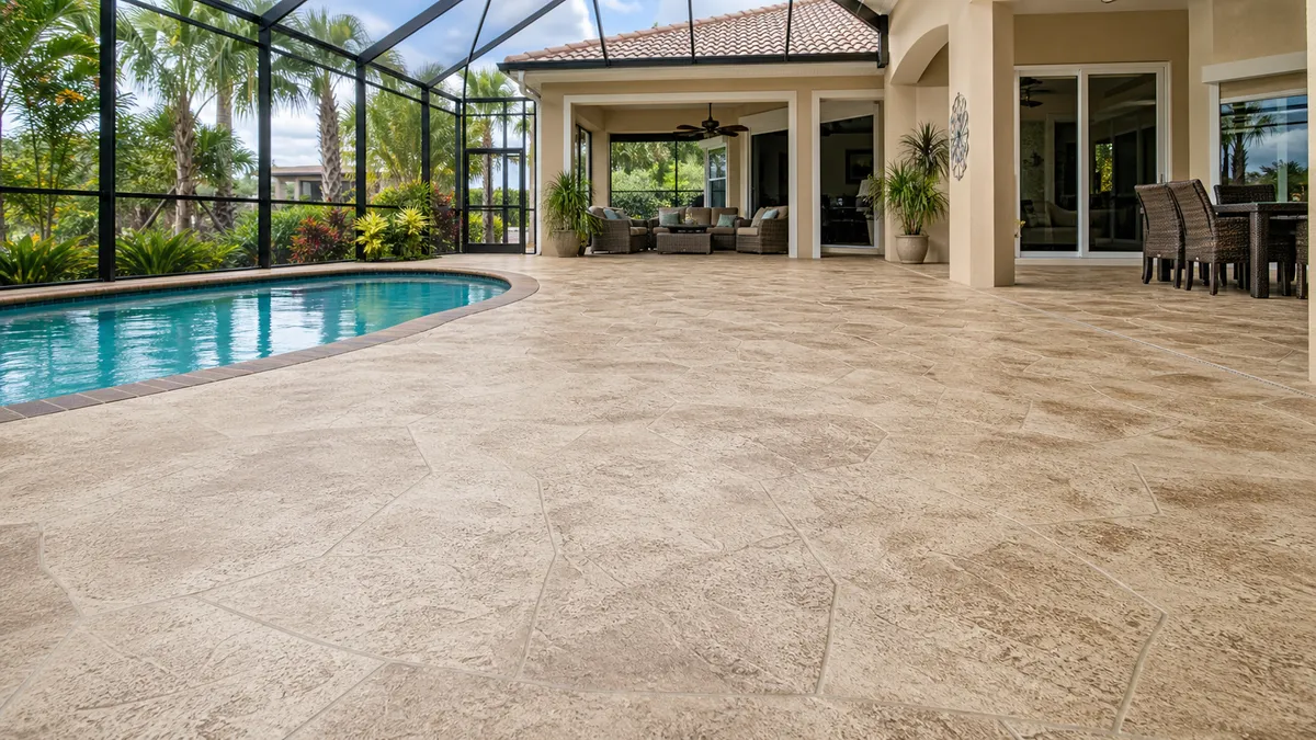 residential decorative concrete coating in Englewood, Florida