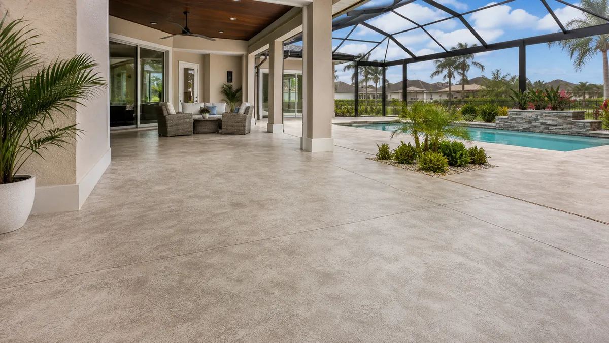 residential decorative concrete coating in Lakewood Ranch, Florida