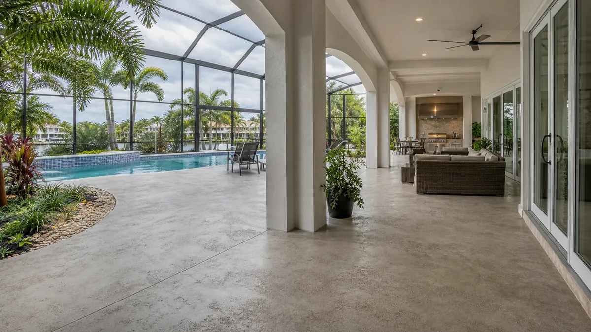 residential decorative concrete coating in Longboat Key, Florida