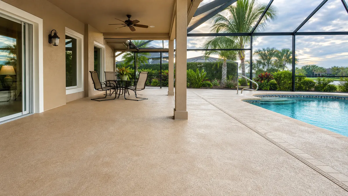 residential decorative concrete coating in Nokomis, Florida