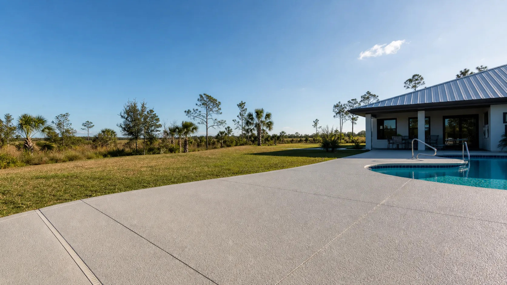 decorative concrete coating project by Concrete Decor Pros in Ona, Florida
