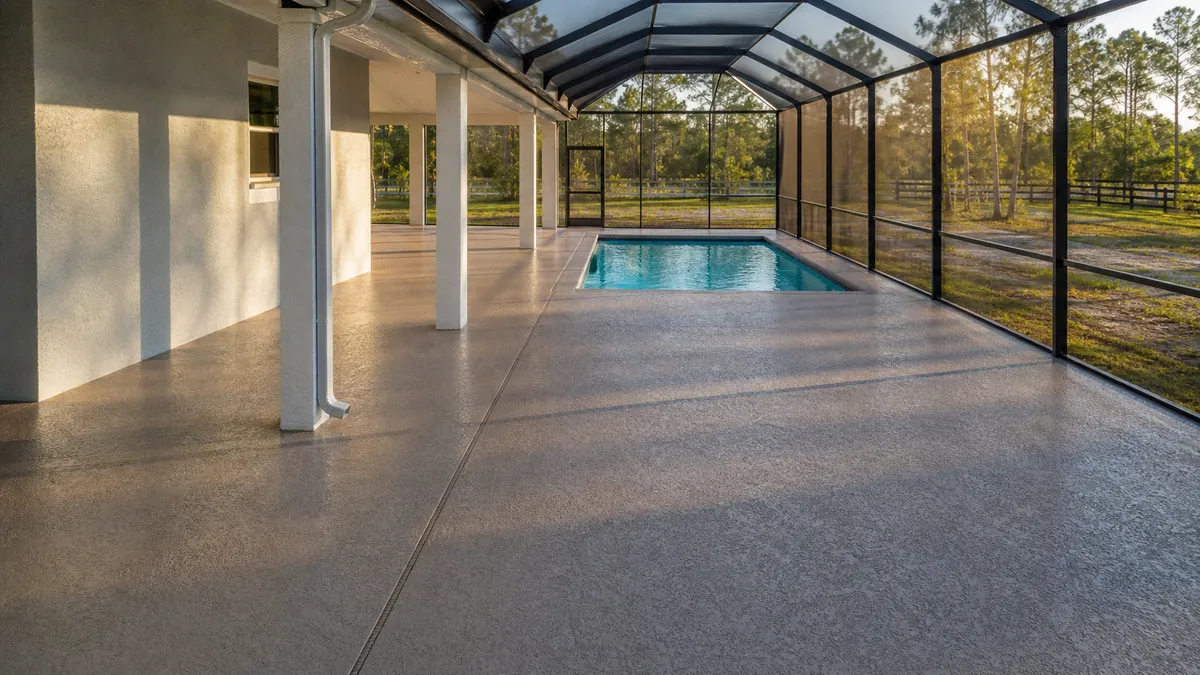 residential decorative concrete coating in Ona, Florida