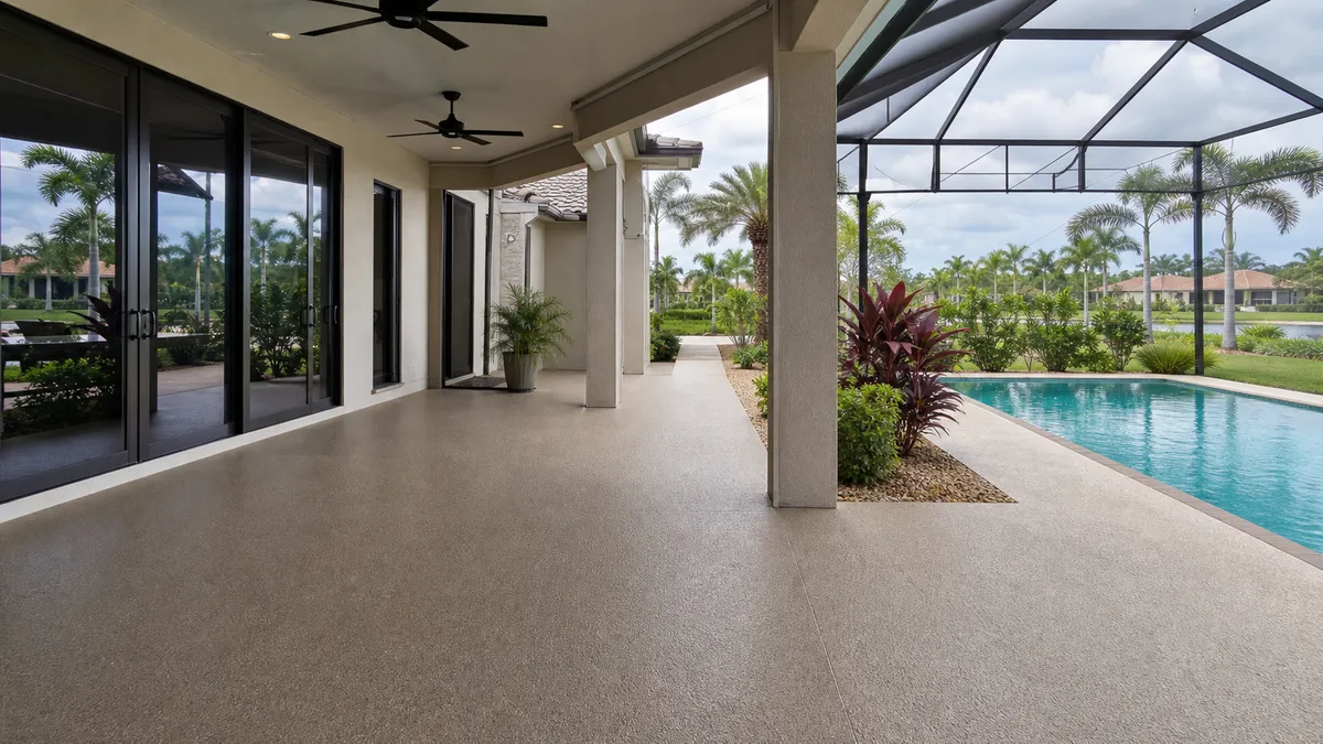 residential decorative concrete coating in Osprey, Florida