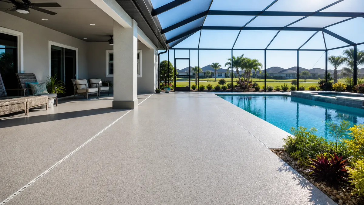 residential decorative concrete coating in Parrish, Florida