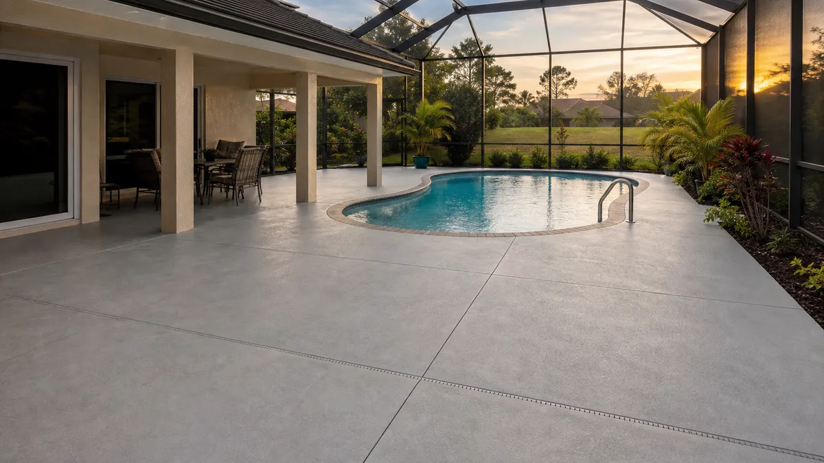 residential decorative concrete coating in Port Charlotte, Florida