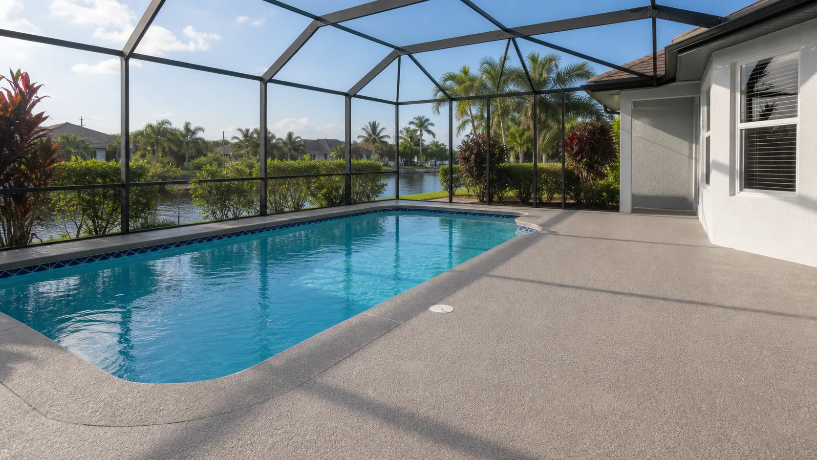 decorative concrete coating project by Concrete Decor Pros in Rotonda West, Florida