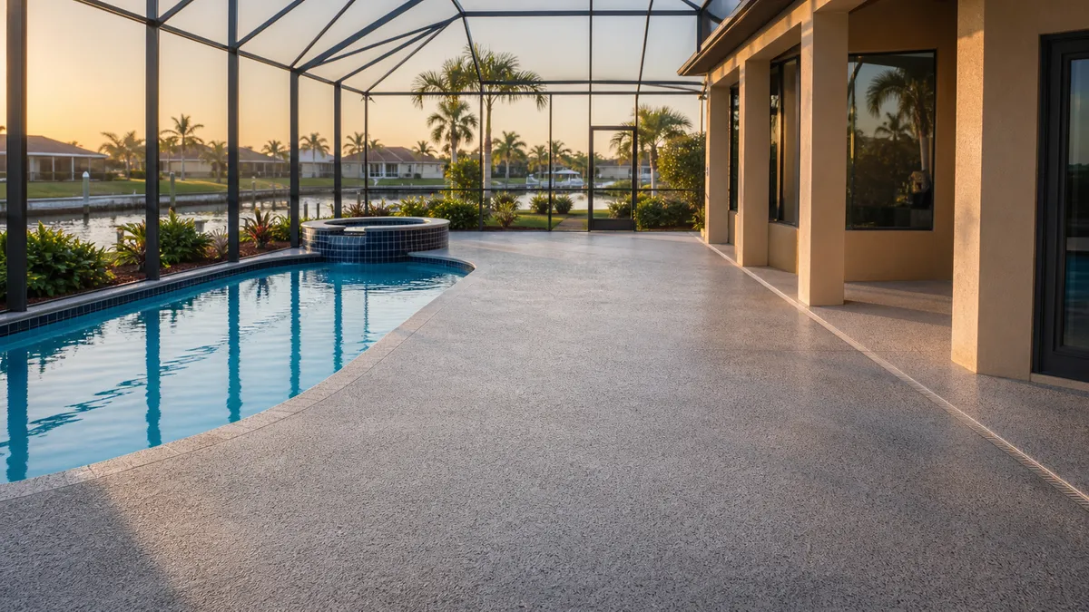 residential decorative concrete coating in Rotonda West, Florida