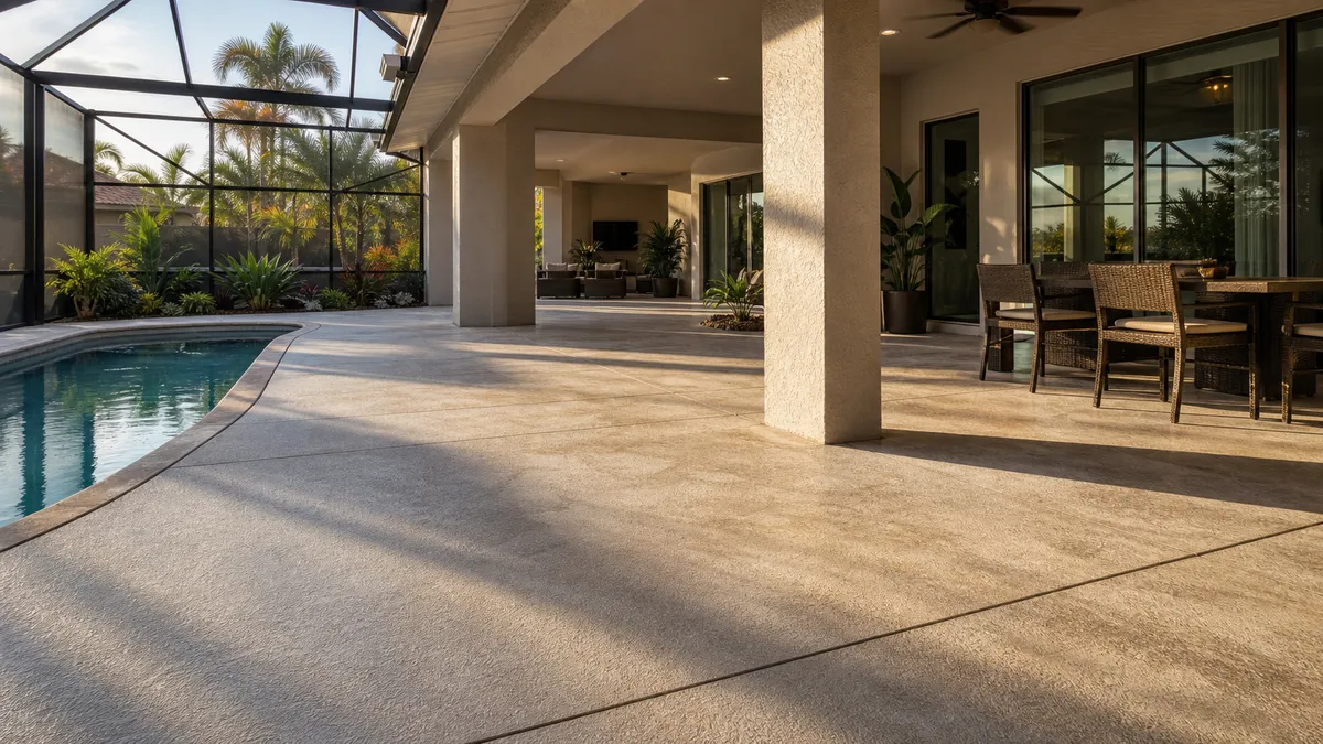residential decorative concrete coating in Siesta Key, Florida
