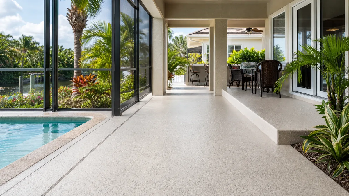 residential decorative concrete coating in Terra Ceia, Florida