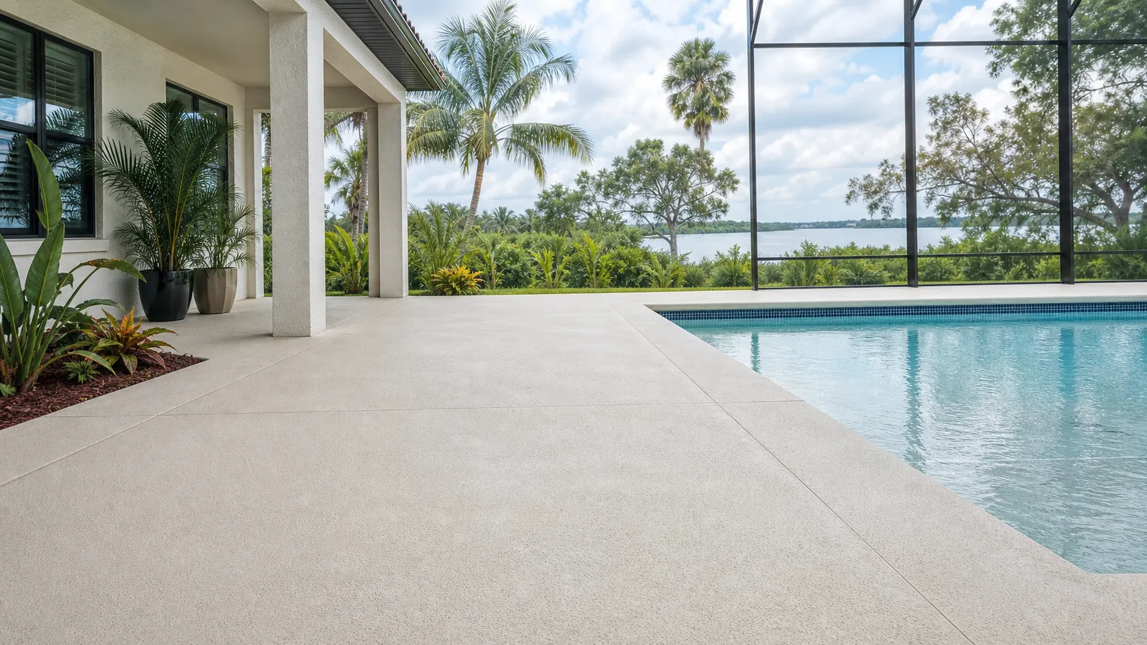 decorative concrete coating project by Concrete Decor Pros in Terra Ceia, Florida