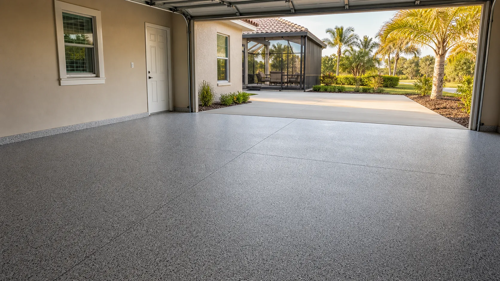 decorative concrete coating project by Concrete Decor Pros in Venice, Florida