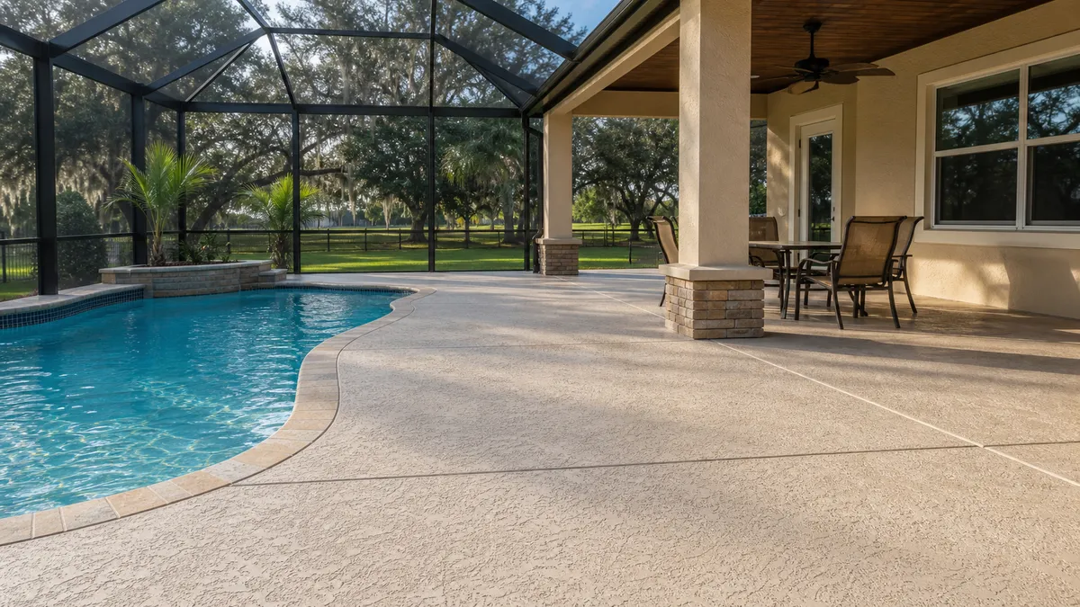 residential decorative concrete coating in Wauchula, Florida