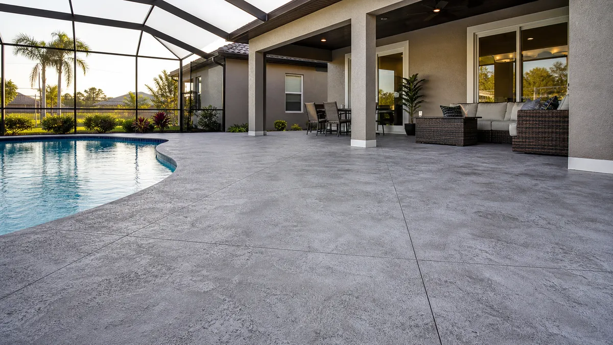 residential decorative concrete coating in Wimauma, Florida